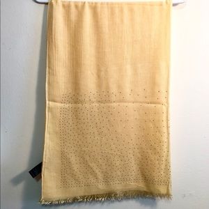 Scarf White House Black Market Studded Yellow NWT